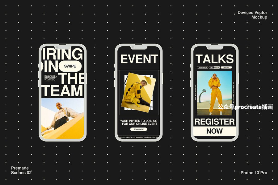 图片[2]-电子产品设备的轮廓线条样机素材【0959】-procreatechahua