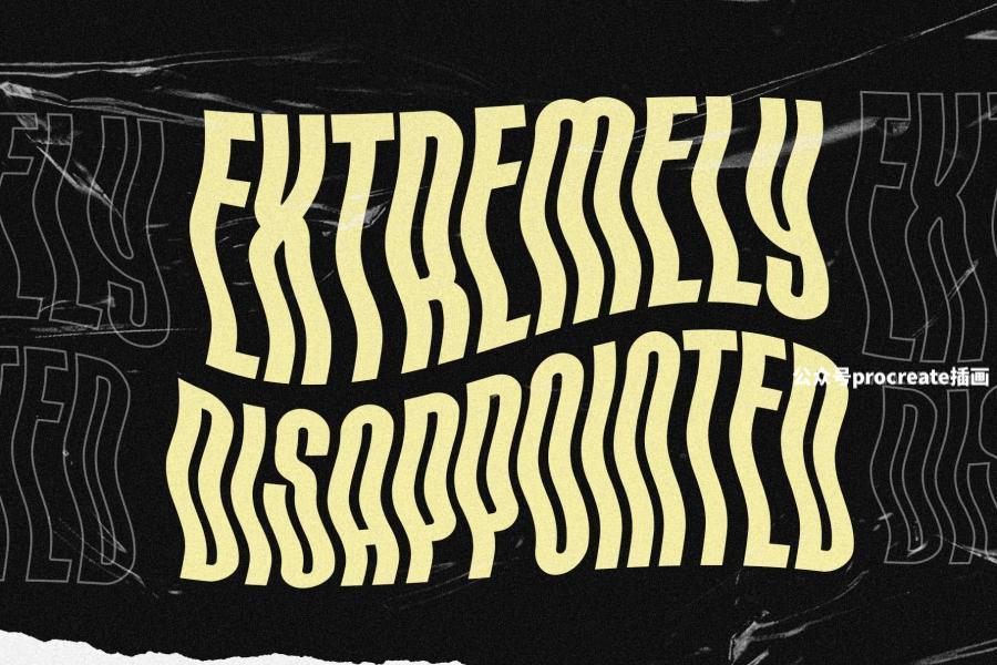 图片[2]-波浪风格的英文condensed窄体压缩字体【0976】-procreatechahua