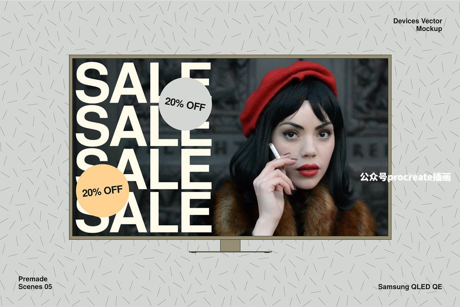 图片[11]-电子产品设备的轮廓线条样机素材【0959】-procreatechahua