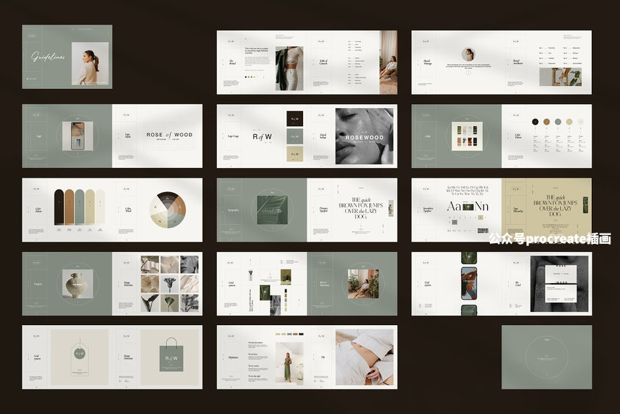 图片[9]-28页品牌设计视觉系统规范手册indesign模板【0986】-procreatechahua