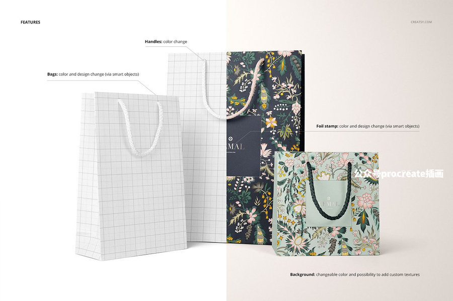 图片[2]-高级购物手提袋psd样机【0983】-procreatechahua