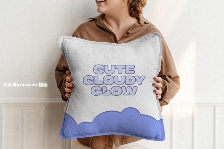 图片[1]-甜美可爱复古的3D分层英文无衬线字体【0990】-procreatechahua