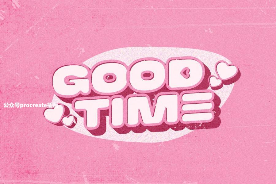 图片[7]-甜美可爱复古的3D分层英文无衬线字体【0990】-procreatechahua