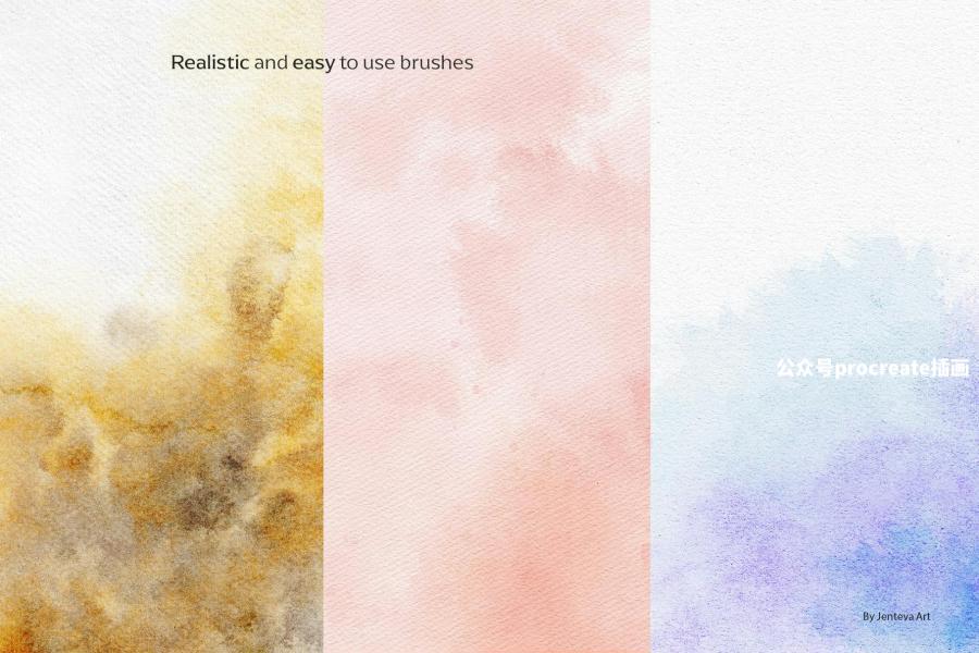 图片[1]-Procreate水彩画笔刷和画布纹理素材【1010】-procreatechahua