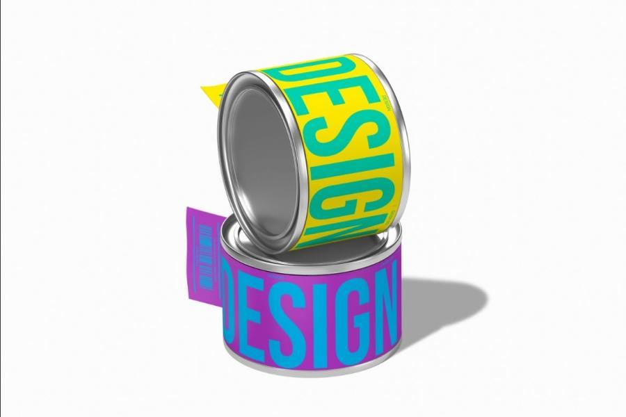 图片[4]-小瓶的金属罐标签贴纸包装设计展示psd样机【1002】-procreatechahua