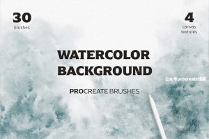 Procreate水彩画笔刷和画布纹理素材【1010】-procreatechahua