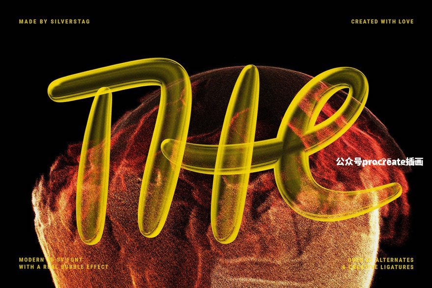 图片[6]-3D透明泡泡效果的3d英文装饰字体【0999】-procreatechahua