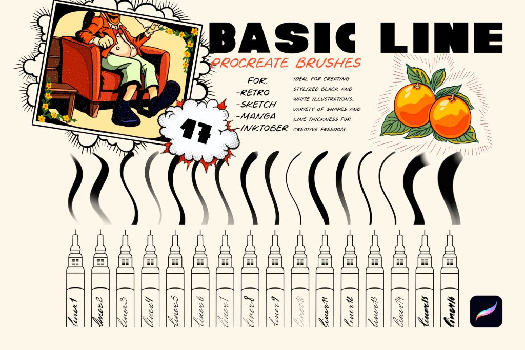 图片[4]-光滑线条的Procreate笔刷素材【1004】-procreatechahua