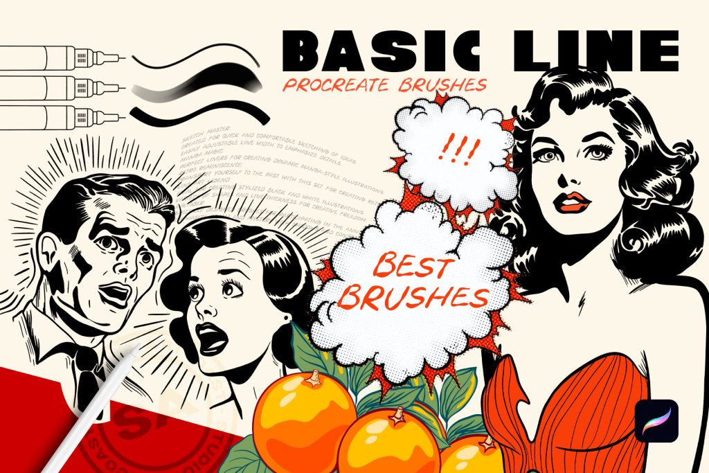 图片[1]-光滑线条的Procreate笔刷素材【1004】-procreatechahua