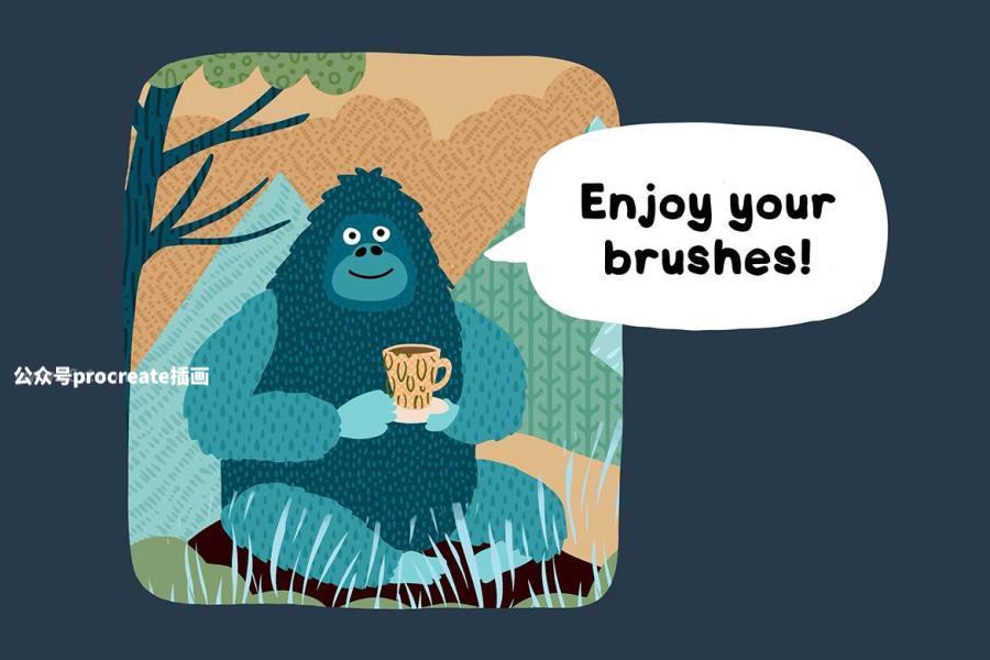 图片[5]-65款手绘涂鸦无缝拼接图案纹理Procreate笔刷【1022】-procreatechahua