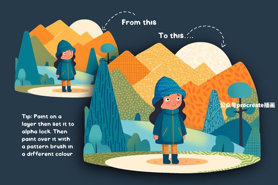 图片[9]-65款手绘涂鸦无缝拼接图案纹理Procreate笔刷【1022】-procreatechahua