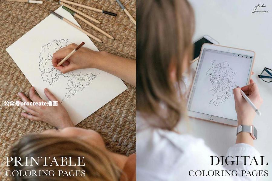 图片[4]-50张可用于二次创作涂色的线稿插画素材【1026】-procreatechahua