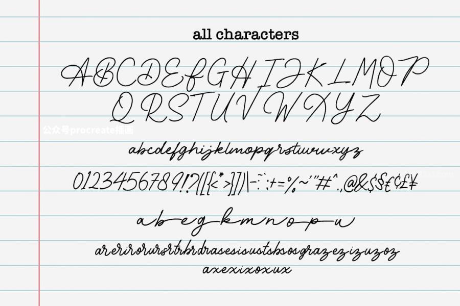 图片[1]-时尚的英文手写签名字体【1029】-procreatechahua