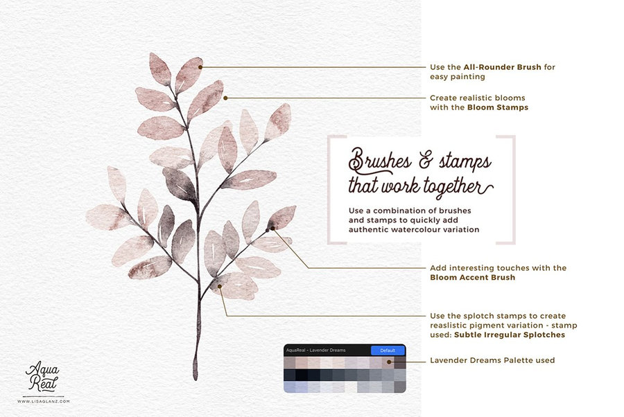 图片[2]-38款插画创作的水彩纹理Procreate笔刷【1048】-procreatechahua