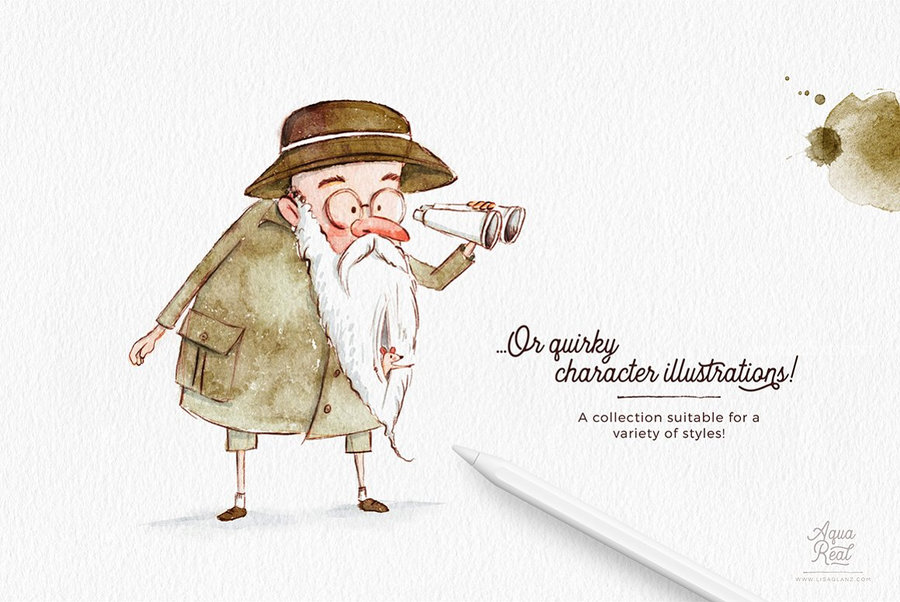 图片[3]-38款插画创作的水彩纹理Procreate笔刷【1048】-procreatechahua