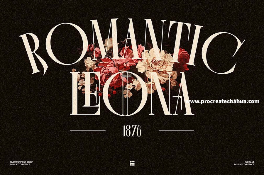 图片[2]-优雅复古十八世纪法国风格的英文衬线字体【1057】-procreatechahua