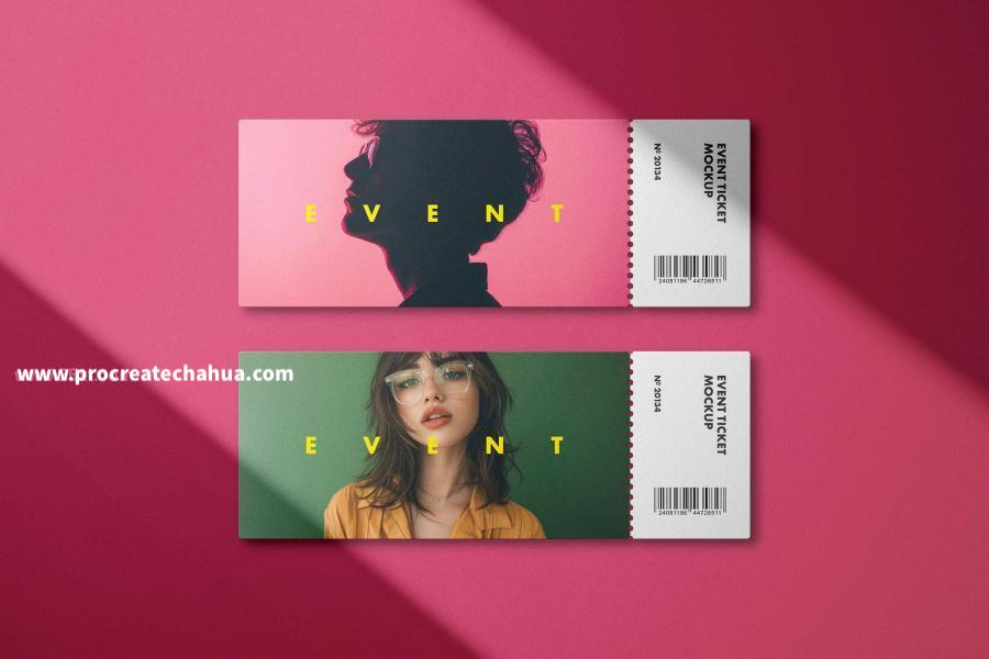 图片[4]-机票演出门票电影票优惠券登机牌设计展示psd样机【1055】-procreatechahua