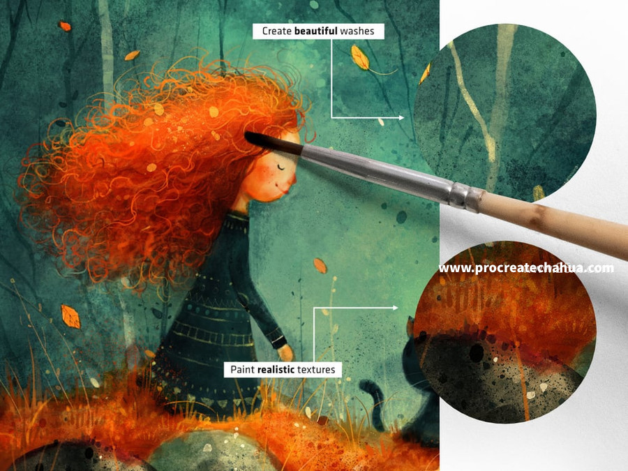 图片[2]-迷人的儿童插画专用Procreate水彩笔刷【1072】-procreatechahua