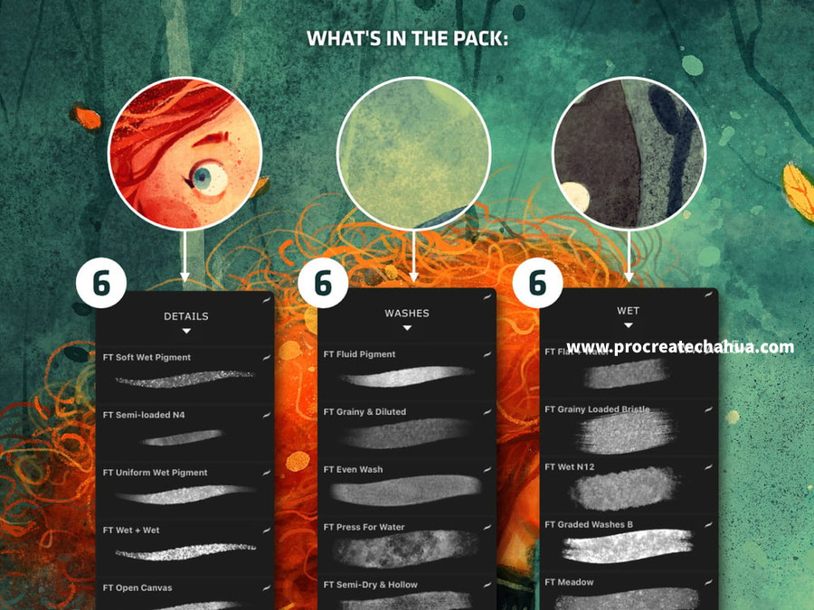 图片[6]-迷人的儿童插画专用Procreate水彩笔刷【1072】-procreatechahua