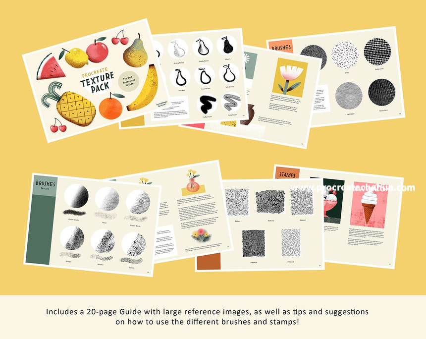 图片[9]-精美插画设计必备的Procreate线条纹理图案笔刷 【1092】-procreatechahua