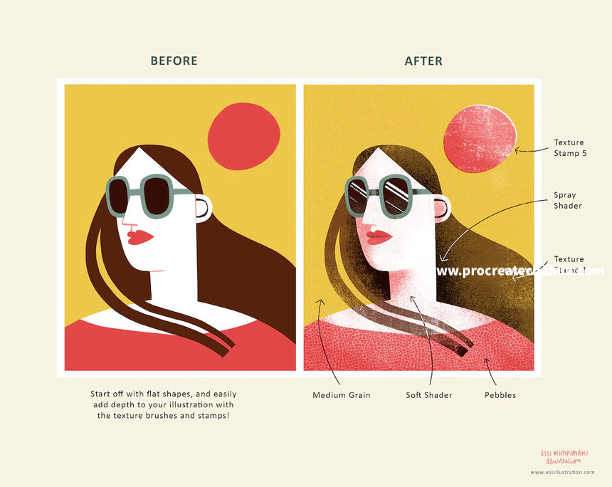 图片[3]-精美插画设计必备的Procreate线条纹理图案笔刷 【1092】-procreatechahua