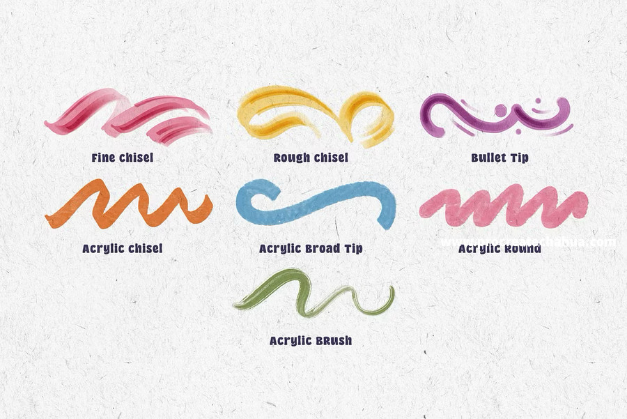 图片[4]-超现实主义字体风格的马克笔艺术字Procreate笔刷 【1099】-procreatechahua