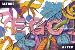 超现实主义字体风格的马克笔艺术字Procreate笔刷 【1099】-procreatechahua