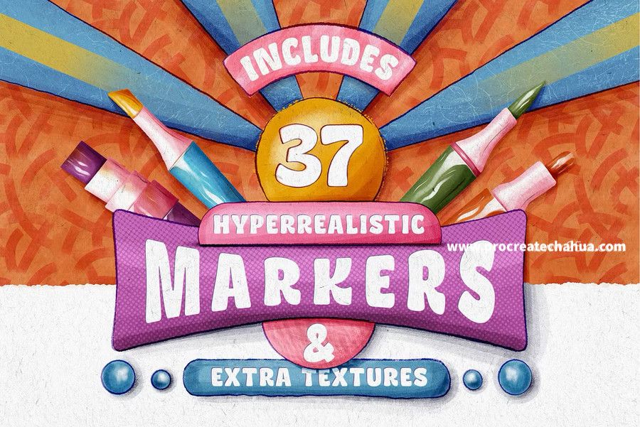 图片[14]-超现实主义字体风格的马克笔艺术字Procreate笔刷 【1099】-procreatechahua