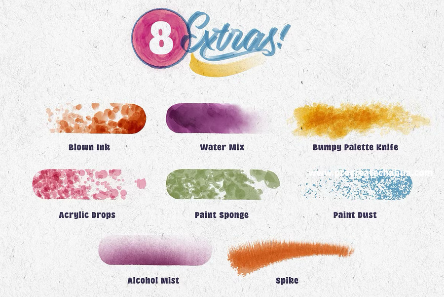 图片[7]-超现实主义字体风格的马克笔艺术字Procreate笔刷 【1099】-procreatechahua