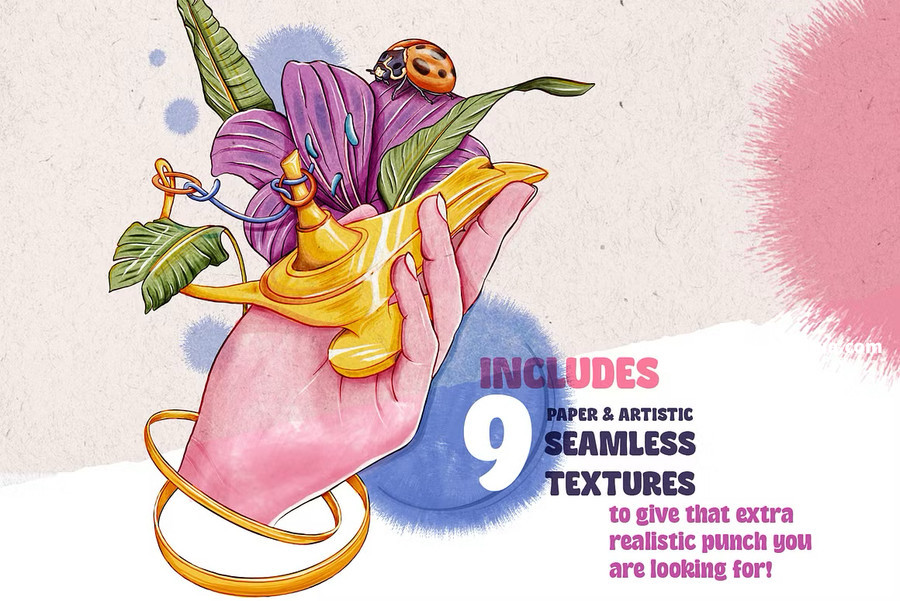 图片[10]-超现实主义字体风格的马克笔艺术字Procreate笔刷 【1099】-procreatechahua