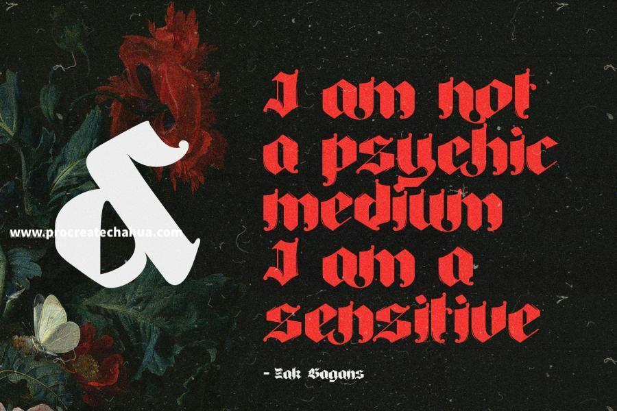 图片[7]-厚重画笔力量感的英文Blackletter哥特字体【1104】-procreatechahua