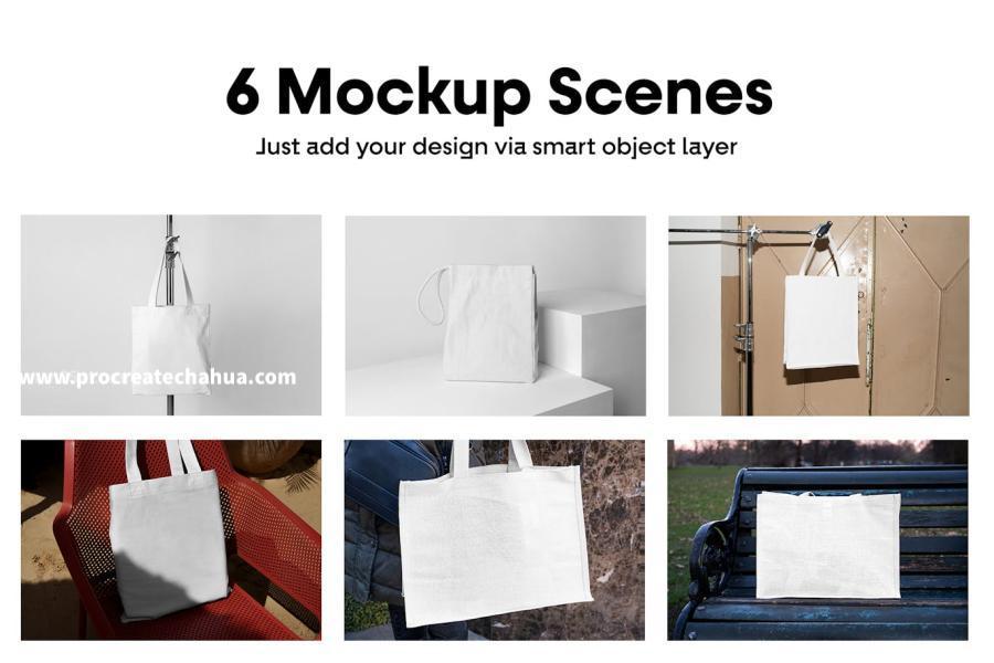 图片[4]-手提帆布袋图案定制设计展示psd样机【1103】-procreatechahua