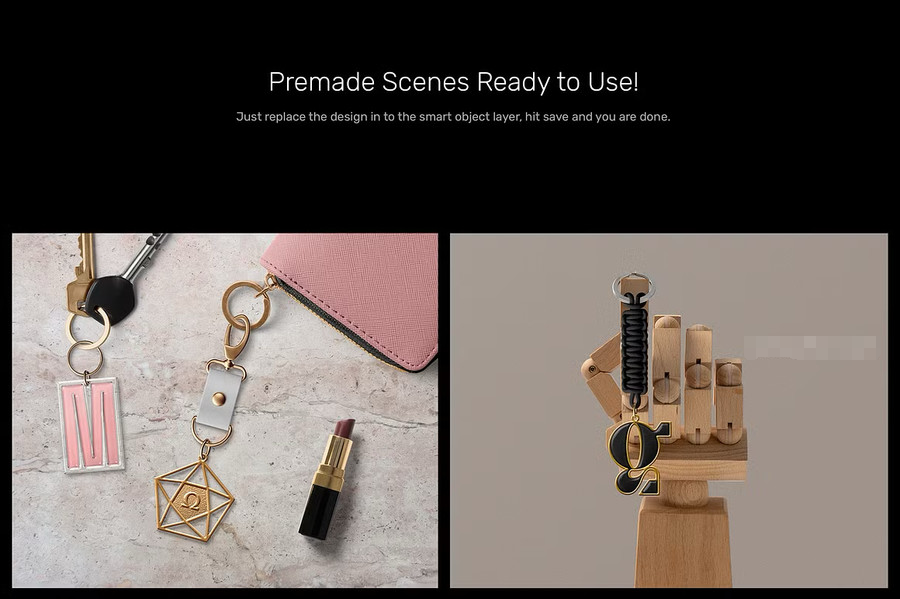 图片[5]-金属钥匙扣吊坠定制设计展示样机【1110】-procreatechahua