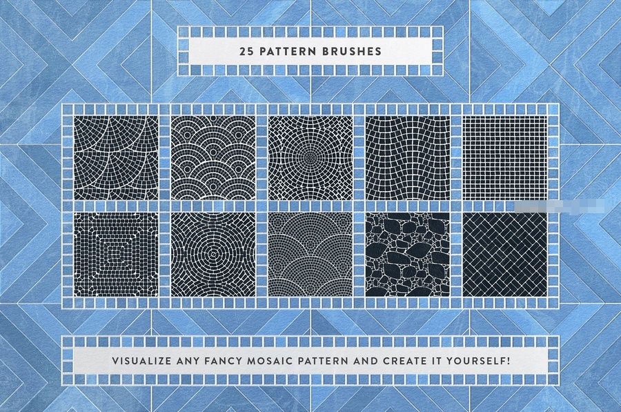 图片[8]-马赛克瓷砖图案procreate纹理笔刷【1122】-procreatechahua