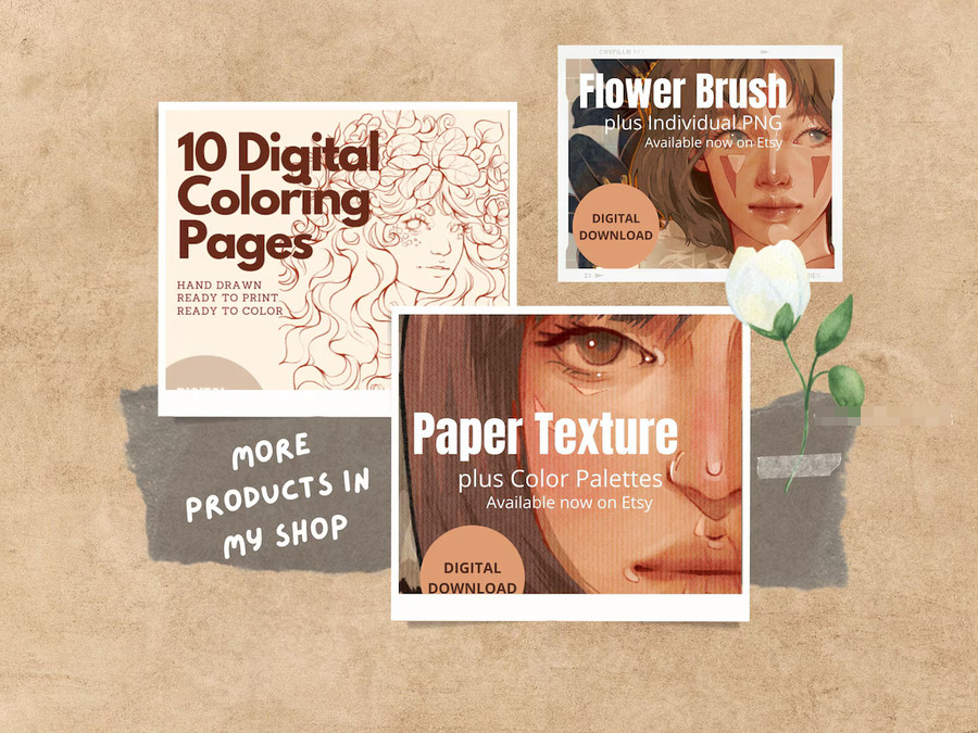 图片[4]-复古风格的Procreate图案纹理笔刷【1123】-procreatechahua