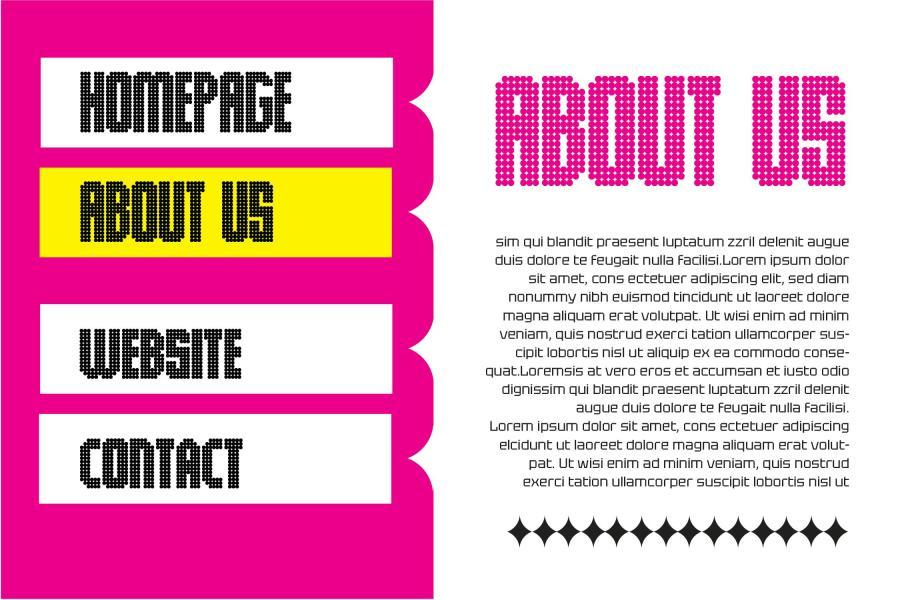 图片[3]-未来派圆点组成的英文压缩标题字体【1125】-procreatechahua