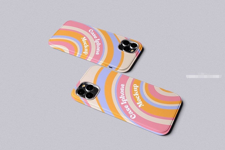 图片[2]-4款苹果iPhone手机壳图案定制设计展示psd样机素材【1139】-procreatechahua