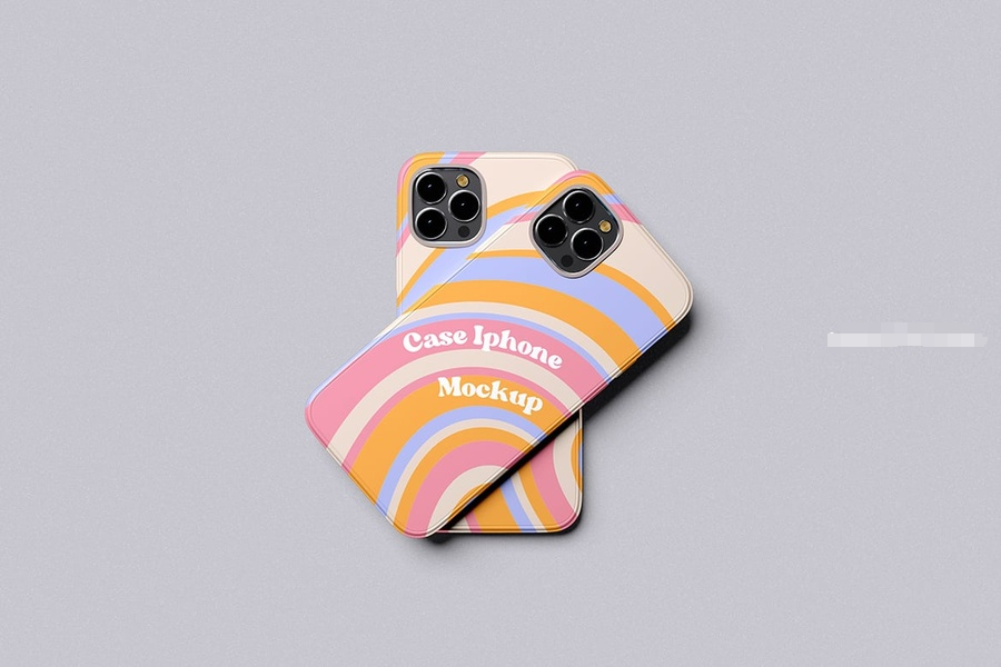 图片[3]-4款苹果iPhone手机壳图案定制设计展示psd样机素材【1139】-procreatechahua