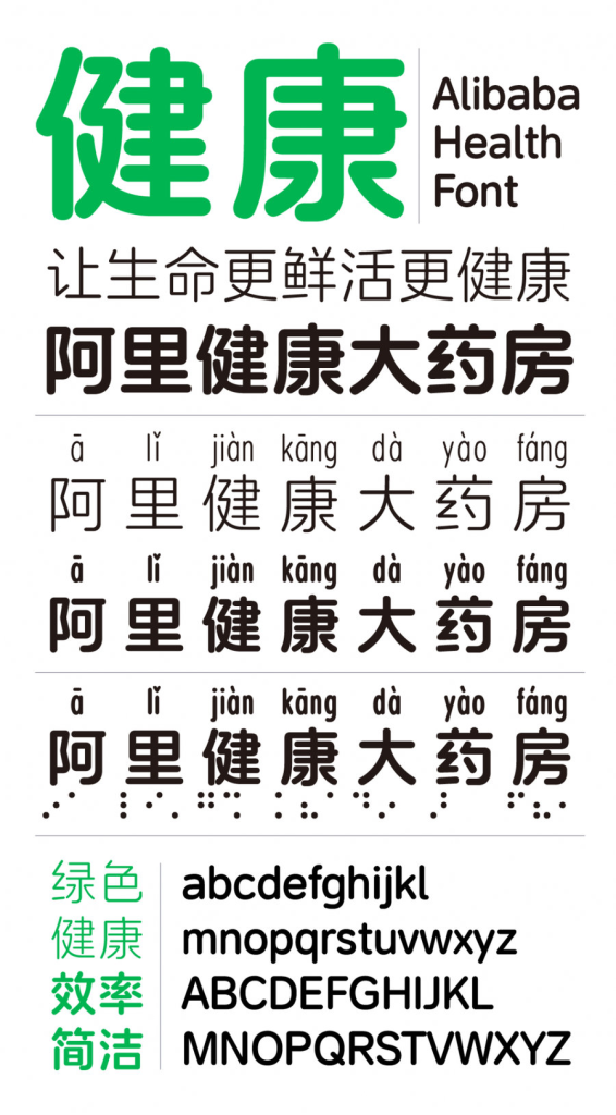 图片[4]-阿里健康体2.0 | 首款盲文注音中文免费商用字体-procreatechahua