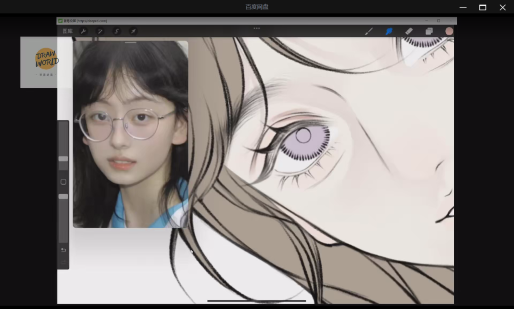 图片[2]-齐九子少女与花插画人物创作ipad教程 2023 【1152】-procreatechahua