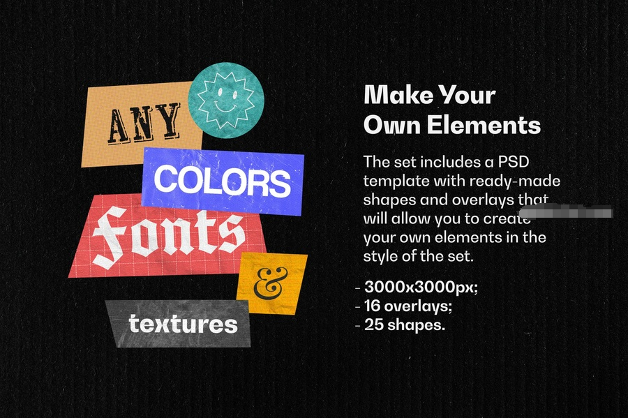 图片[4]-一组复古风格剪纸形状的英文字母剪贴画素材【1147】-procreatechahua