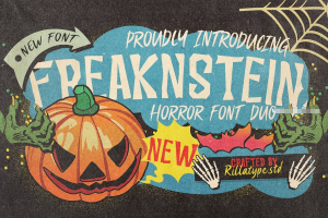 独特恐怖风格的万圣节英文字体【1149】-procreatechahua