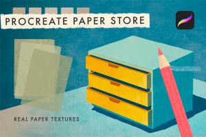27张高品质的纸张纹理procreate笔刷素材【1164】-procreatechahua