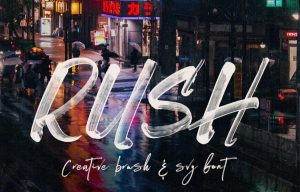 颜料画笔书写的英文手写字体【1068】-procreatechahua