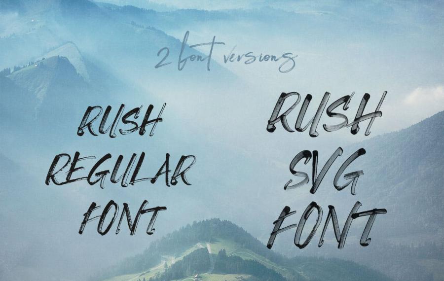 图片[3]-颜料画笔书写的英文手写字体【1068】-procreatechahua