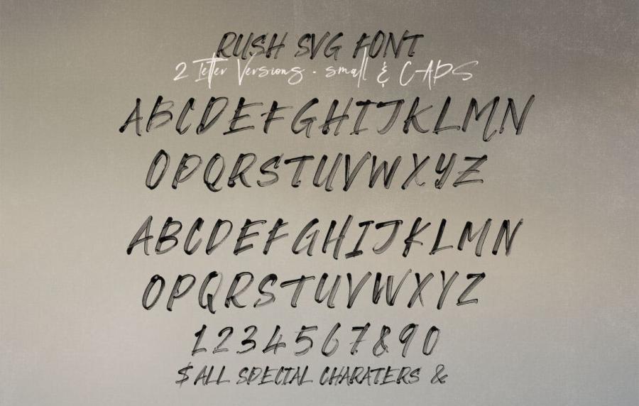 图片[4]-颜料画笔书写的英文手写字体【1068】-procreatechahua