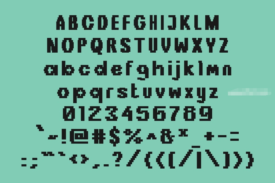 图片[5]-大胆前卫复古怀旧的Y2K英文像素字体 【1175】-procreatechahua