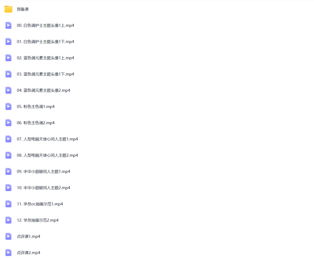 图片[1]-二木萌系平涂少女头像团练第1期 2024 【1089】-procreatechahua