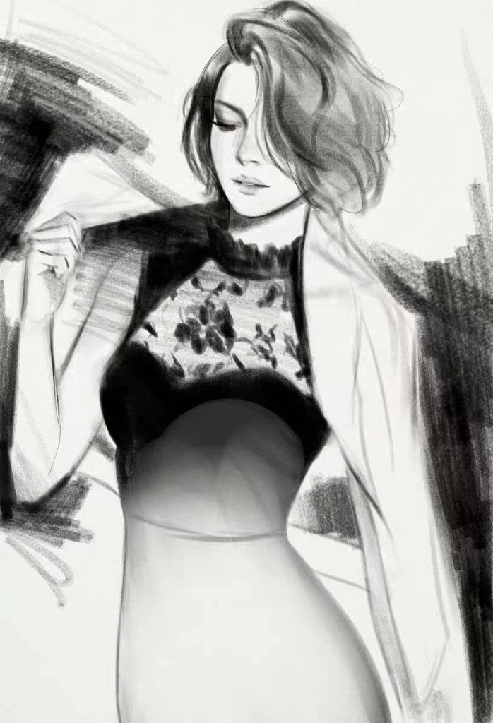 图片[4]-画师 Sy Lee 铅笔线稿纹理肌理插画手绘颗粒纹理PS笔刷【1207】-procreatechahua