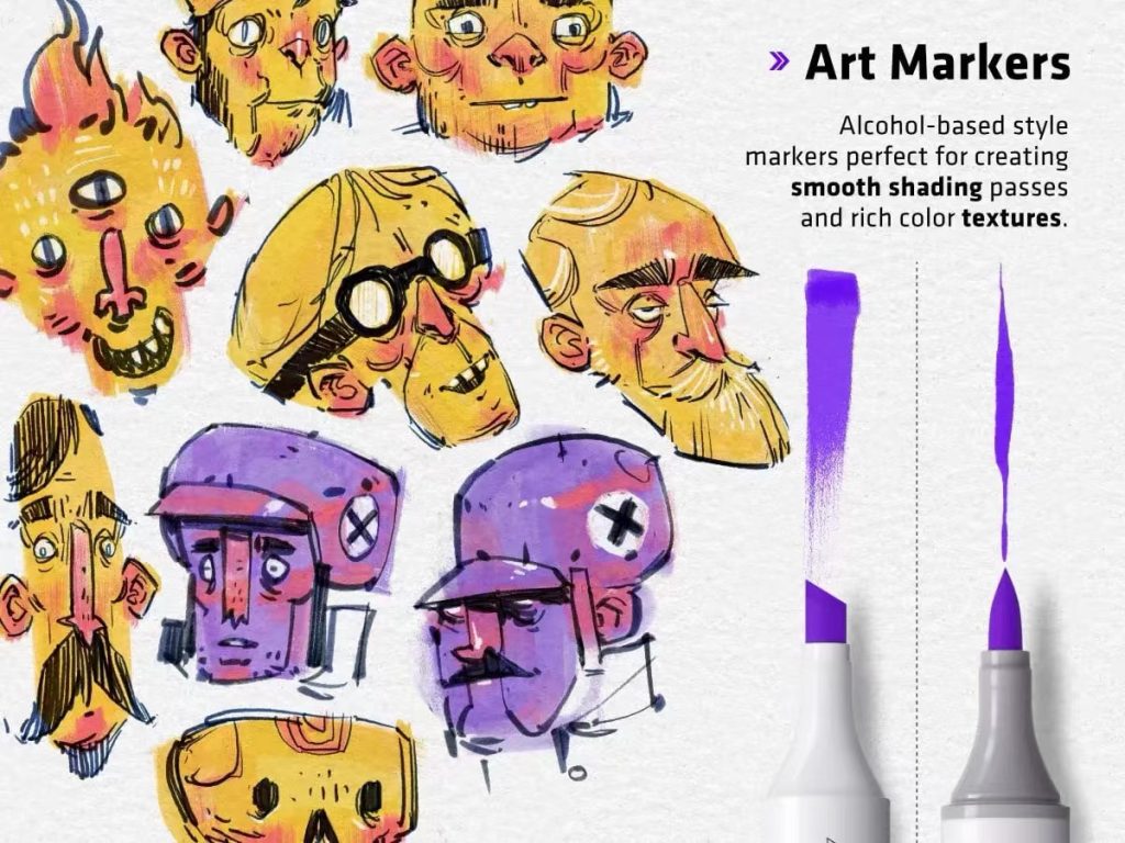 图片[7]-Frankentoon的pro速写笔刷 马克笔 铅笔 油画棒 针管笔笔刷包【1210】-procreatechahua